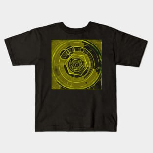 Weathered Clockwork - Yellow (Gallifreyan inspired) Kids T-Shirt